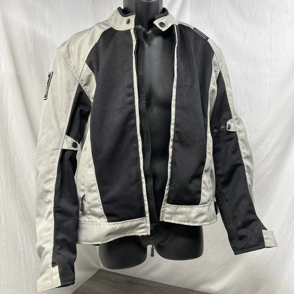 Gray Riding Jacket Motorcycle Jacket Crosswind and Mesh Jacket Small Breathable
